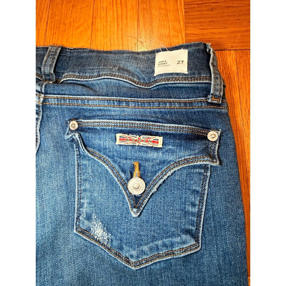 Hudson Women’s Blue Denim Skinny Ankle Jeans Size 27 5-Pocket